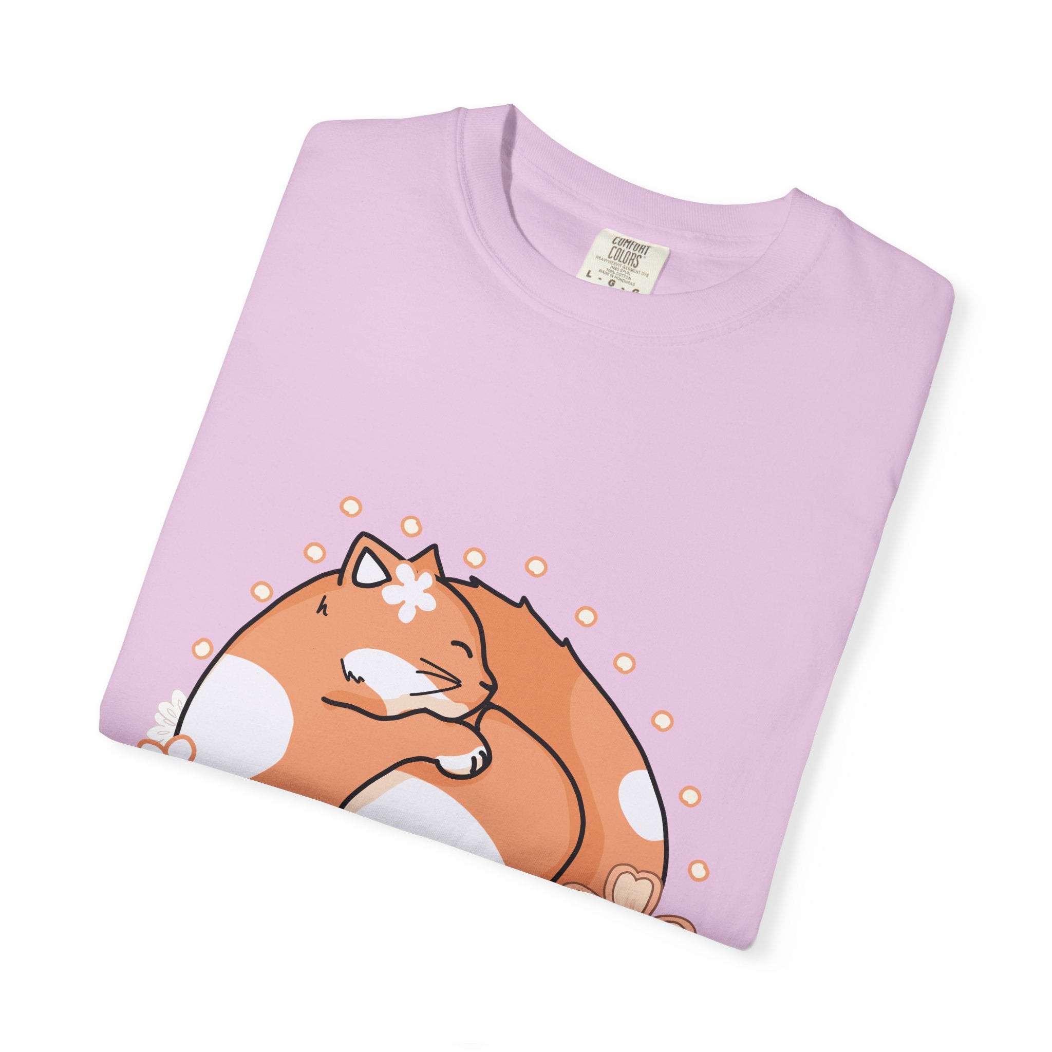 Cozy Cat Floral T-Shirt, Relaxed Vibes Shirt for Cat Lovers, Ideal Gift for Birthdays, Casual Wear, Everyday Comfort