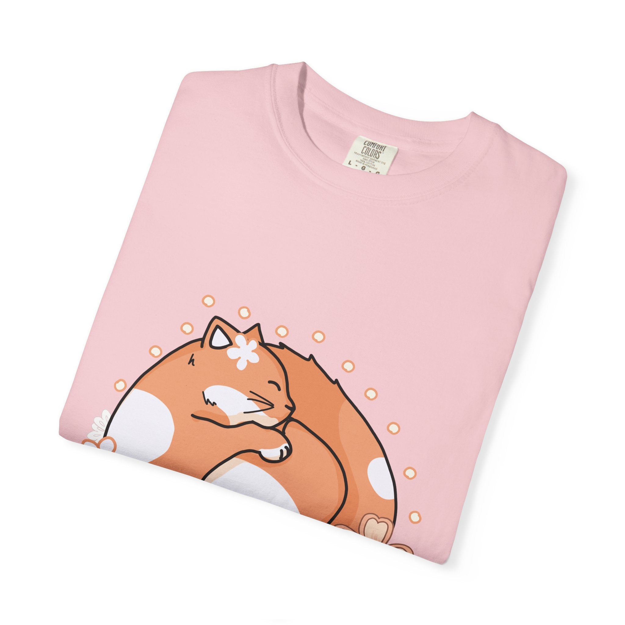 Cozy Cat Floral T-Shirt, Relaxed Vibes Shirt for Cat Lovers, Ideal Gift for Birthdays, Casual Wear, Everyday Comfort