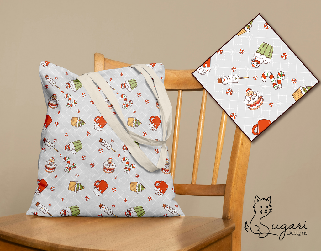 Christmas Dessert Seamless Patterns | Cute Holiday Sweets Clipart & Digital Paper | 300 DPI 12" x 12" | DIGITAL ONLY