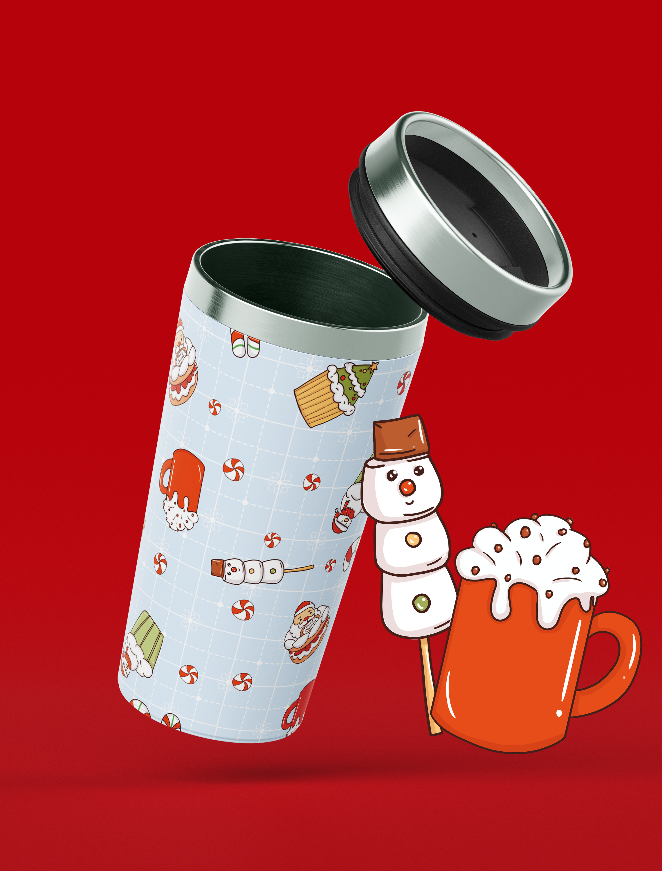 Christmas Dessert Seamless Patterns | Cute Holiday Sweets Clipart & Digital Paper | 300 DPI 12" x 12" | DIGITAL ONLY